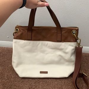 Two Tone Fossil Hobo Bag